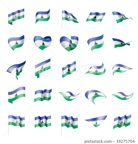 Lesotho flag, vector illustration 39275704