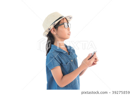 hipster girl using modern smartphone 39275859