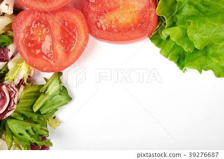 Fresh organic vegetables isolated on the white Fresh organic vegetables isolated on the white 39276687