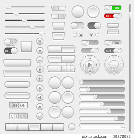 Set of interface navigation buttons, sliders - Stock Illustration ...