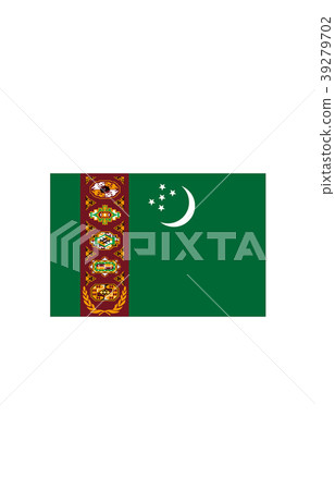 世界國旗土庫曼斯坦 39279702