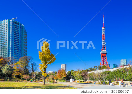 東京芝公園在秋天 東京芝公園在秋天 39280607