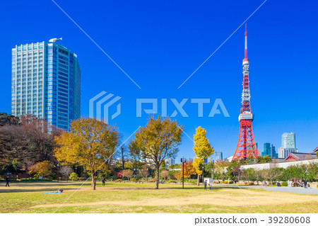 東京芝公園在秋天 東京芝公園在秋天 39280608