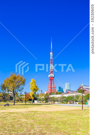 東京芝公園在秋天 39280609
