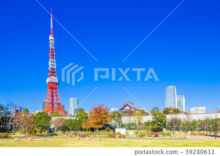 東京芝公園在秋天 東京芝公園在秋天 39280611
