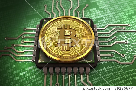 3d bitcoin CPU - Stock Illustration [39280677] - PIXTA