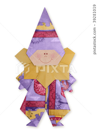 Origami smiling clown 39281019