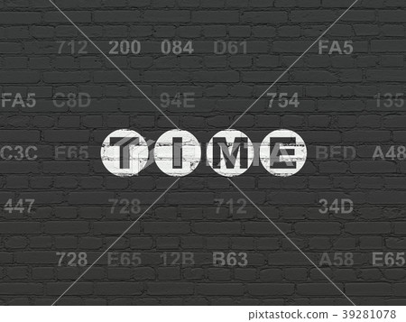 Time concept: Time on wall background Time concept: Time on wall background 39281078