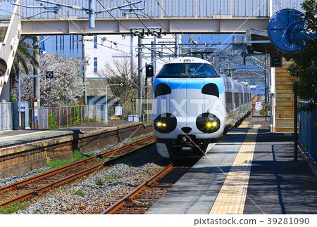 Panda Kuroshio No. JR 287 Panda face Express Train Kuroshio 4 Panda Kuroshio No. JR 287 Panda face Express Train Kuroshio 4 39281090