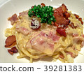 Close up Carbonara with bacon, image picture 39281383