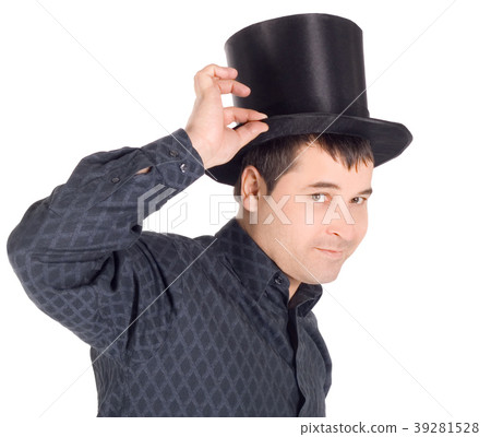 pictures of cheerful man in top cap (cylinder) pictures of cheerful man in top cap (cylinder) 39281528