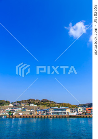 Iki-jima島到Karatsu-Sanuki渡輪壹岐島的景色[長崎縣贊岐市] 39282658