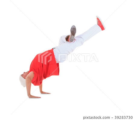 Teenager dancing break dance in action Teenager dancing break dance in action 39283730