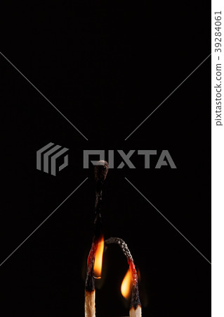 match with the flame isolated match with the flame isolated 39284061