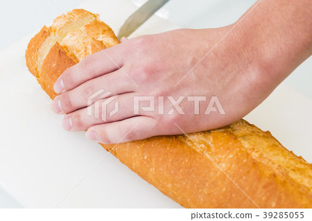 French bread cooking round slice French bread cooking round slice 39285055