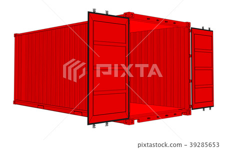 Open cargo container 39285653
