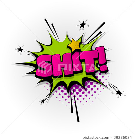 shit, damn comic book text pop art 39286084