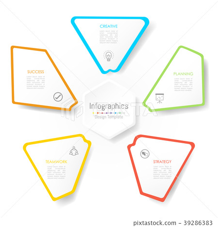Infographic design elements with 5 options. Infographic design elements with 5 options. 39286383