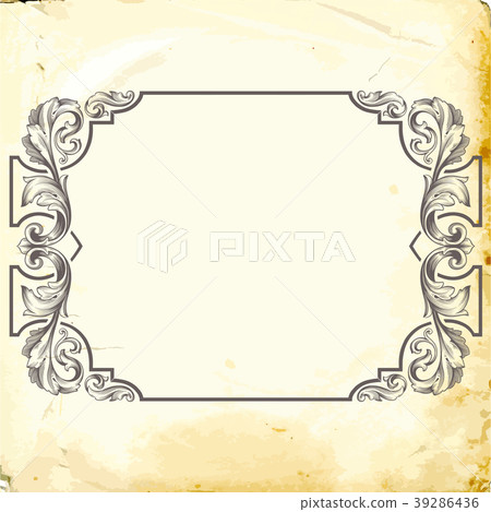 Vector baroque of vintage elements for design.  39286436