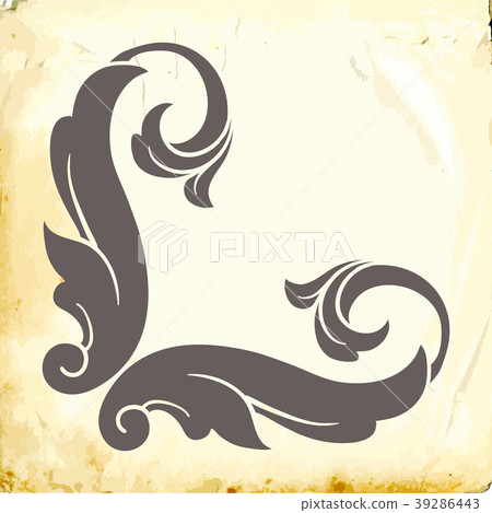 Vector baroque of vintage elements for design. Vector baroque of vintage elements for design. 39286443