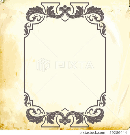 Vector baroque of vintage elements for design. Vector baroque of vintage elements for design. 39286444