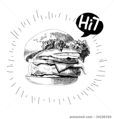 painted burger, great delicious sandwich painted burger, great delicious sandwich 39286589