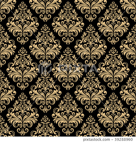 Floral pattern. Wallpaper baroque, damask. Floral pattern. Wallpaper baroque, damask. 39288960