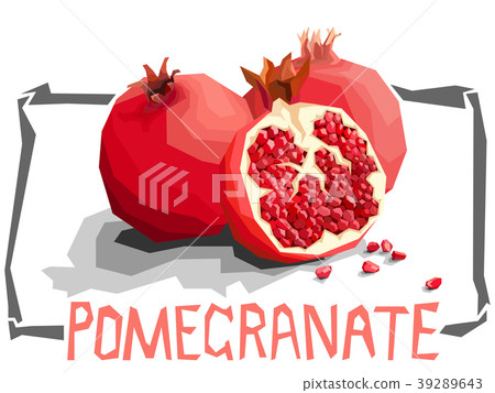 Simple illustration of pomegranates (garnet). Simple illustration of pomegranates (garnet). 39289643