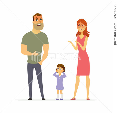 Family argument - cartoon people character 39290770