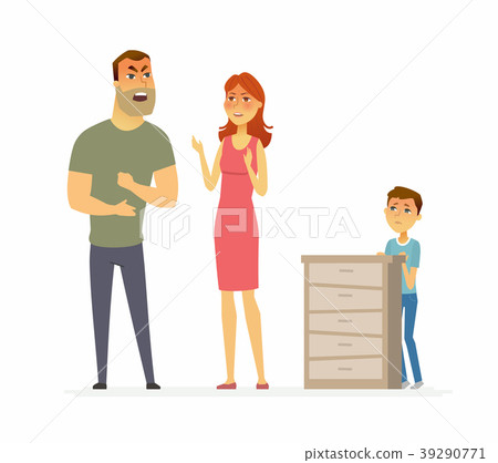 Family argument - cartoon people character 39290771