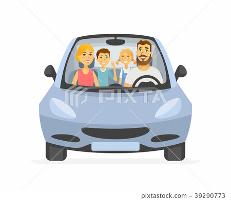 Family trip - cartoon people character isolated 39290773