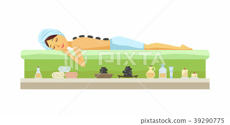 Stone therapy - cartoon people character isolated 39290775