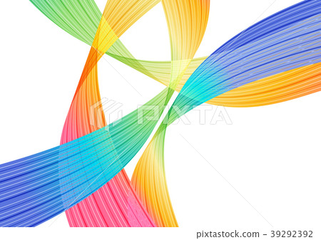 Colorful curve elements on white background Colorful curve elements on white background 39292392