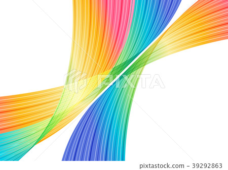 Colorful curve elements on white background Colorful curve elements on white background 39292863