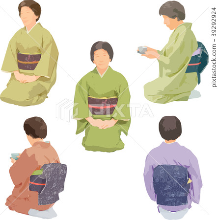 Full-body illustration _ sit senior 39292924