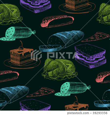 Food sketch vector natural menu restaurant fresh 39293356