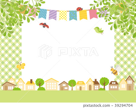 新綠色季節都市風景 新綠色季節都市風景 39294704