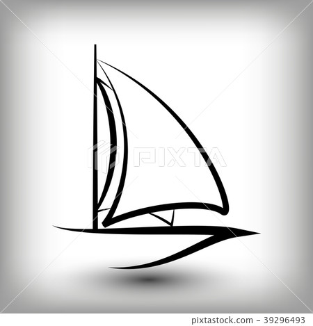 Yacht  logo templates. Sail boat silhouettes. 39296493