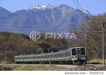 Chuo Main Line 211 series trains going back to Yatsugatake 39298728