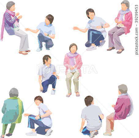 Whole body person illustration _ senior medical 39299453