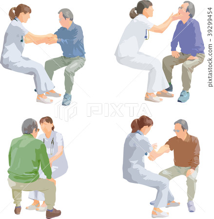 Whole body person illustration _ senior medical 39299454