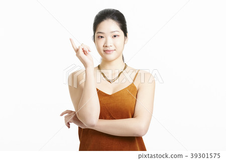 Female portrait series hand sign 39301575
