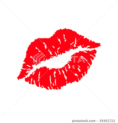 Print of lips kiss vector background 39301722