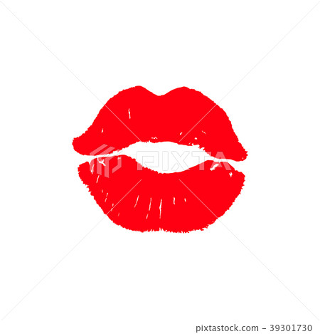 Print of lips kiss vector background Print of lips kiss vector background 39301730