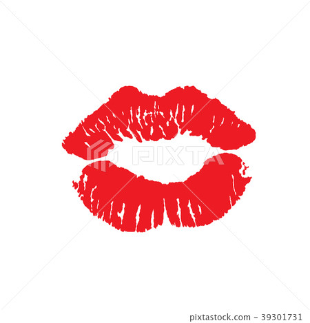 Print of lips kiss vector background Print of lips kiss vector background 39301731