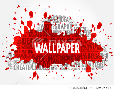 WALLPAPER word cloud, creative concept WALLPAPER word cloud, creative concept 39303348