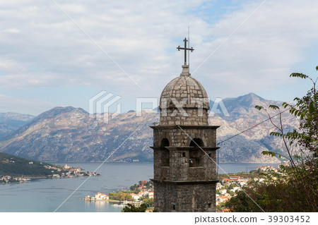 cross the old stone Church in the town of Kotor 39303452