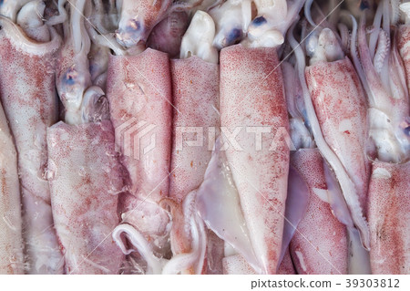 Fresh squids at seafood market,East of Thailand 39303812