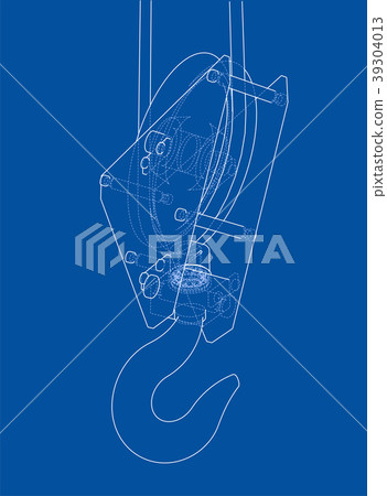 Crane hook with rope 39304013