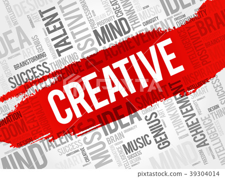 Creative word cloud collage 39304014